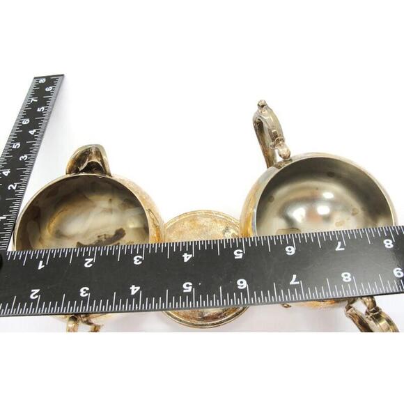 Vintage Silver Plated Sugar With Lid and Creamer Set - Picture 3 of 12